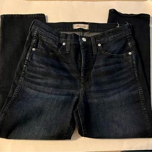 Madewell Jeans 27P Dark Blue Stovepipe Slim Straight mid rise